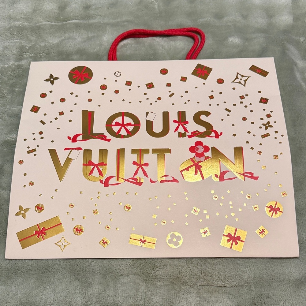 Louis Vuitton Christmas Bag with Gold and Red Details- limited edition